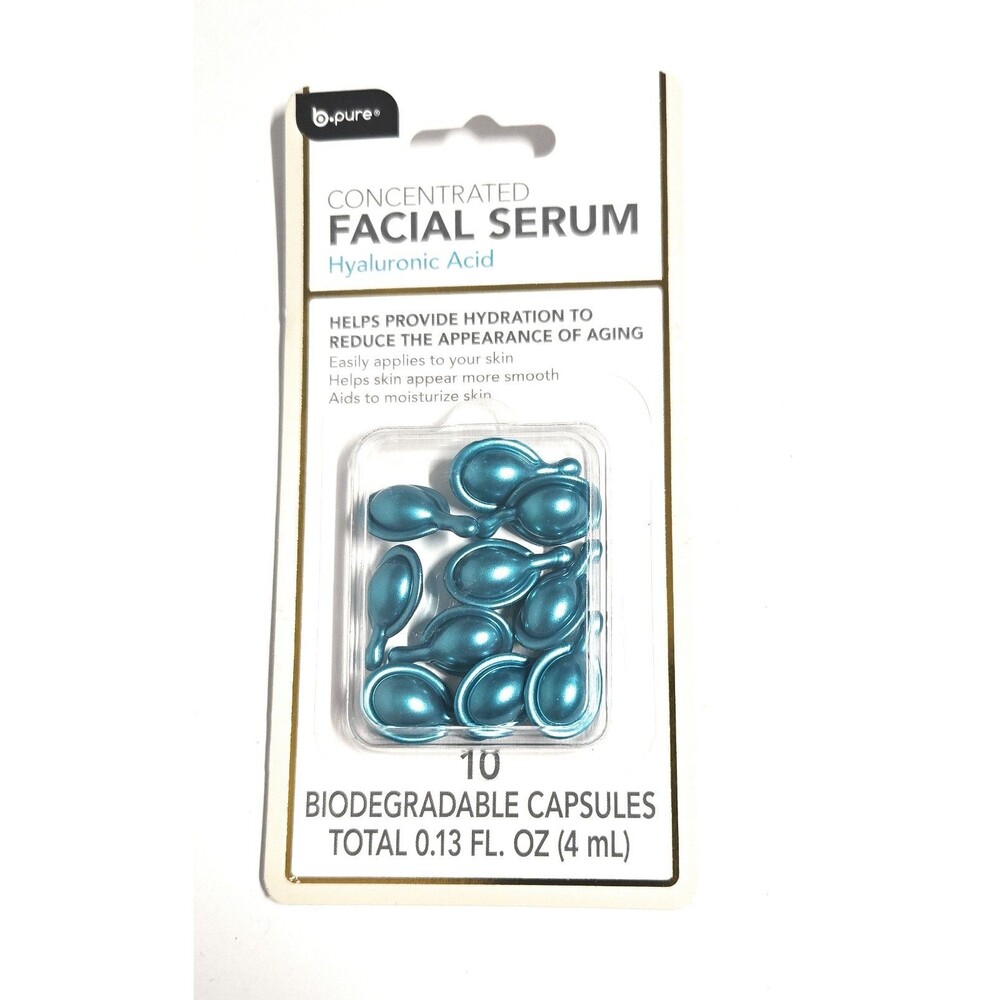 B.Pure Concentrated Facial Serum Niacinamide Hyaluronic Acid Capsules .13oz